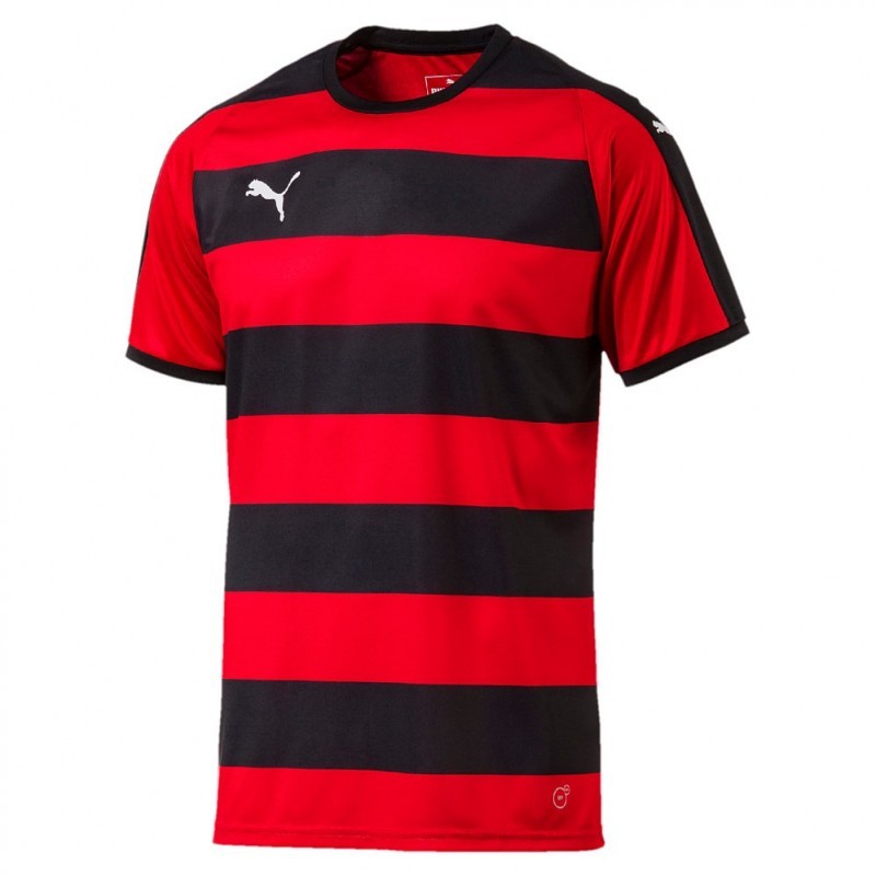 Puma Liga Hooped chandail de soccer rouge et noir