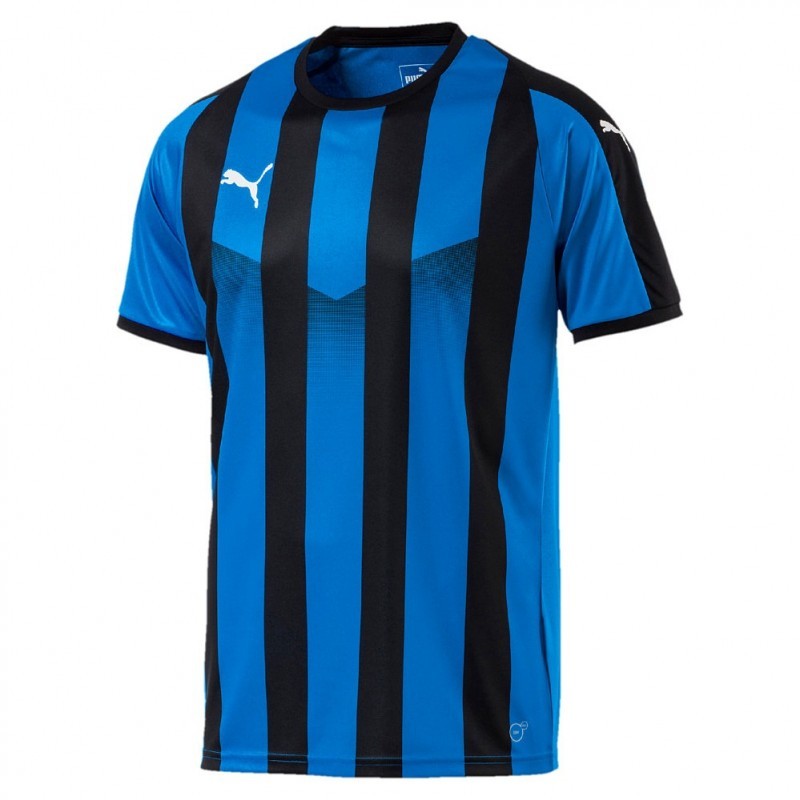 Puma Liga Striped maillot de soccer bleu et noir