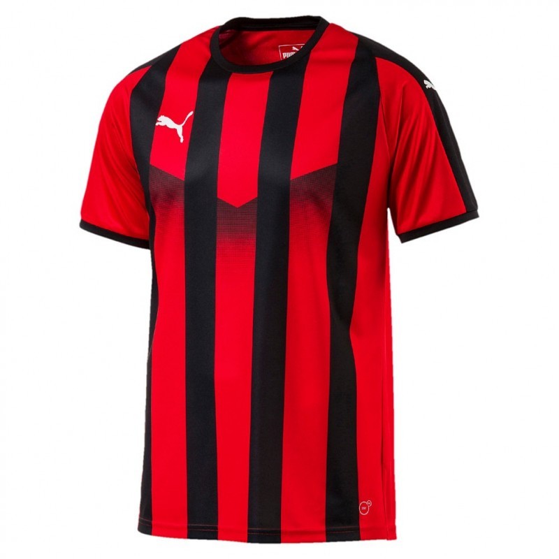 Puma Liga Striped chandail de soccer Rouge Noir