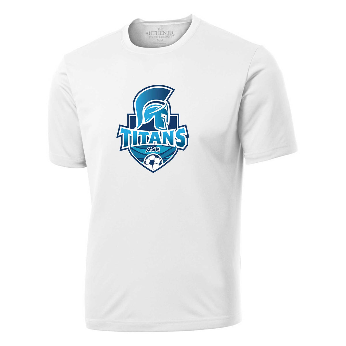 T-shirt polyester Titans de l&#39;Association de Soccer Escoumins Blanc