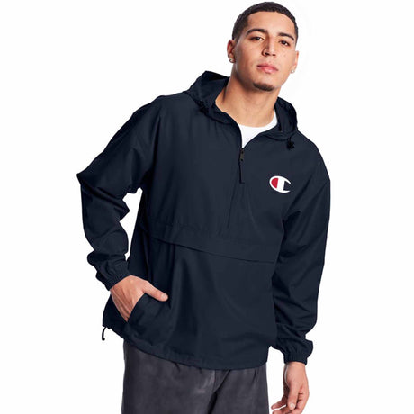 Champion Stadium Packable Jacket manteau de pluie a enfiler bleu marine live