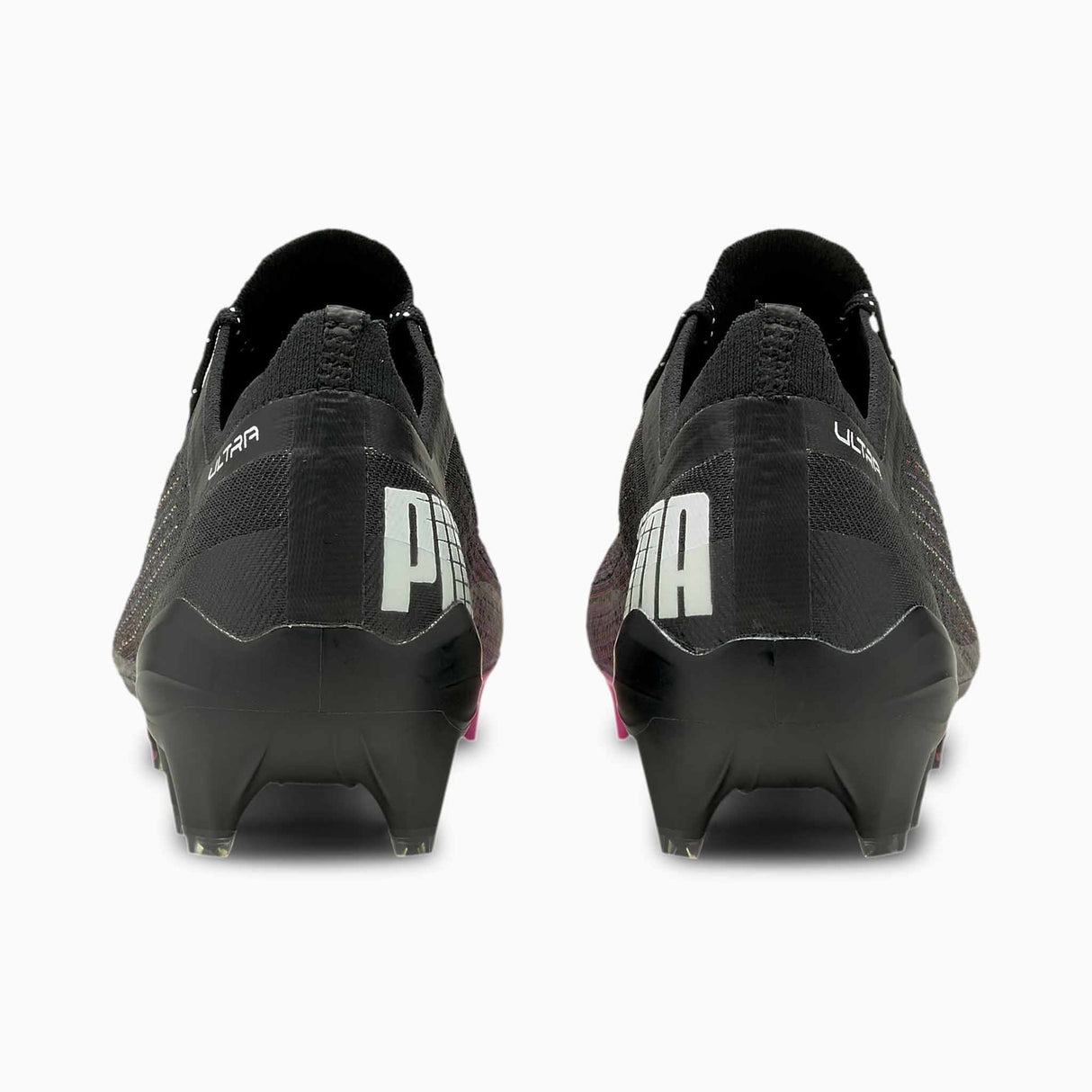Souliers de soccer Puma Ultra 1.1 FG rose et noir dos